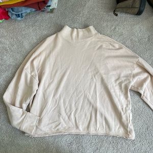 Madewell Hemp Cotton Mock Neck Sweatshirt